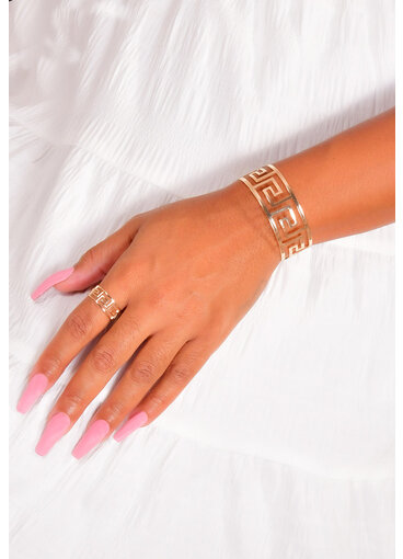 NIEHS Hallow Out Cuff with Ring