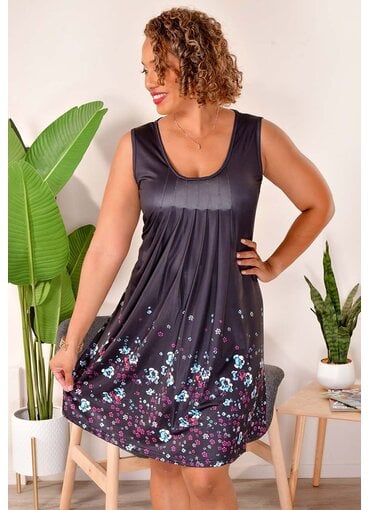 GETS ODELL- Armhole Dress with Printed Bottom