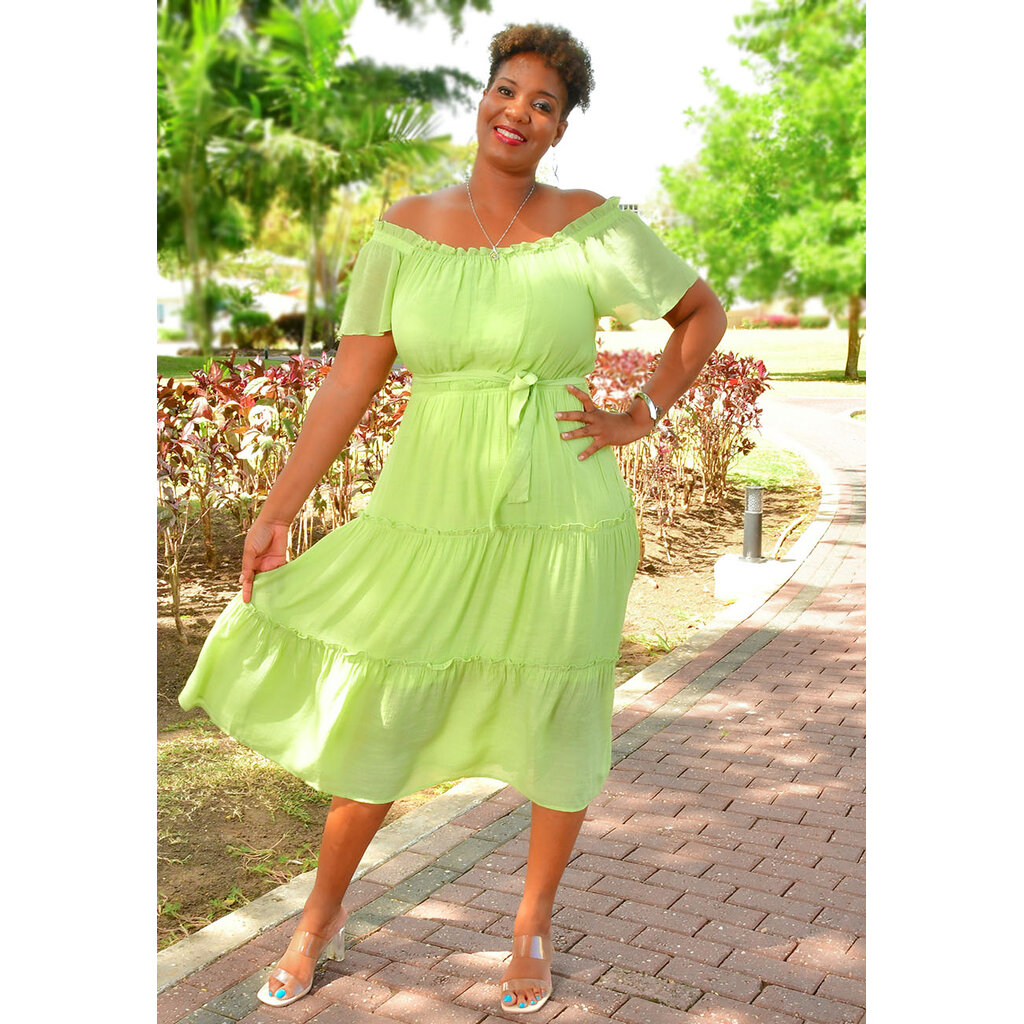 KALMA- Long Solid Dress with Band
