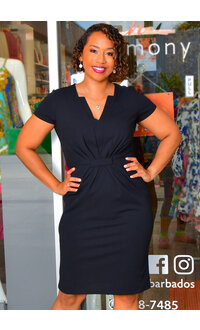 Shelby & Palmer RAYIA- Solid Short Sleeve Dress