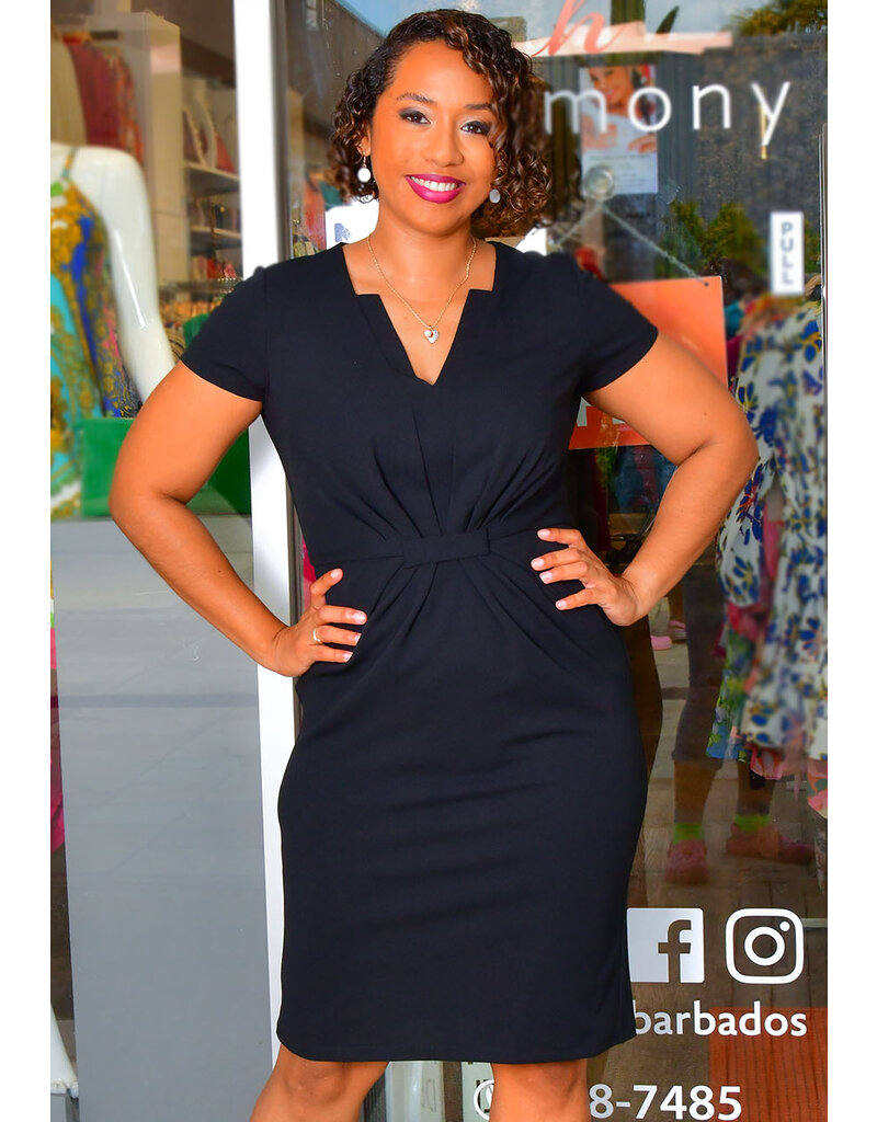 Shelby & Palmer RAYIA- Solid Short Sleeve Dress