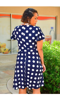 Shelby & Palmer REES- Polka Dot Dress with Band