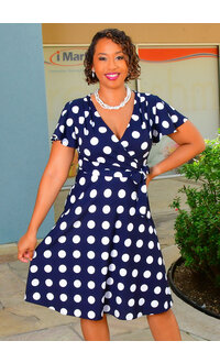 Shelby & Palmer REES- Polka Dot Dress with Band