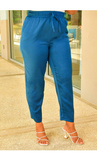 NINETY CLOTHING ZEQIA- Satin Drawstring Pants with Pockets