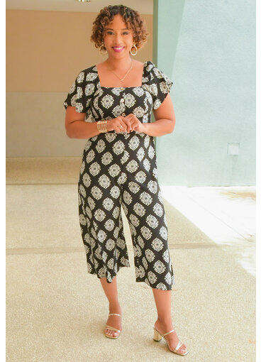 KIMIA- Printed Jumper with Elastic Back