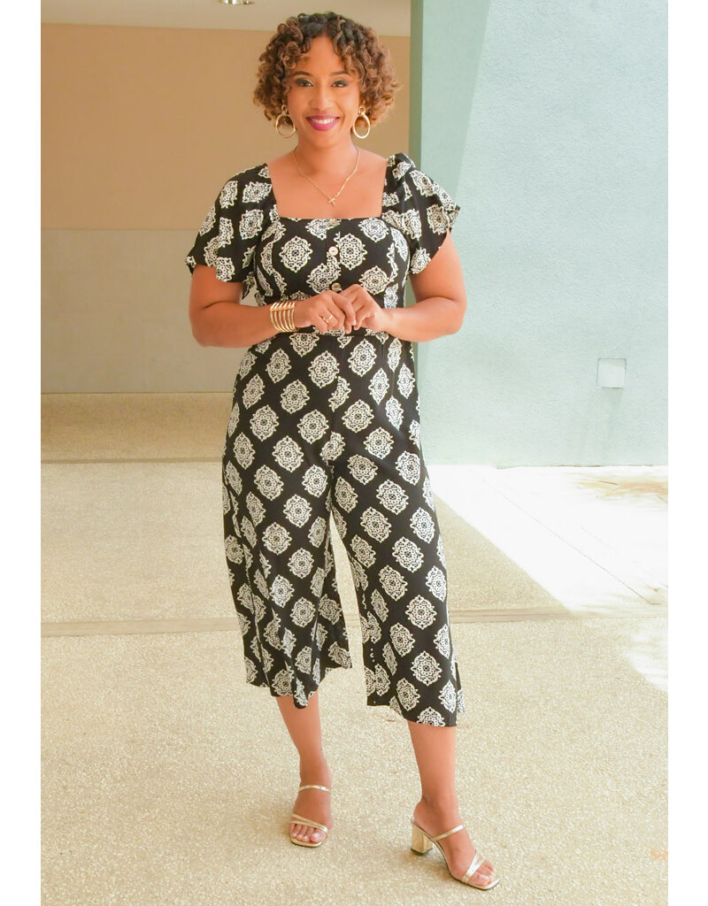 KIMIA- Printed Jumper with Elastic Back