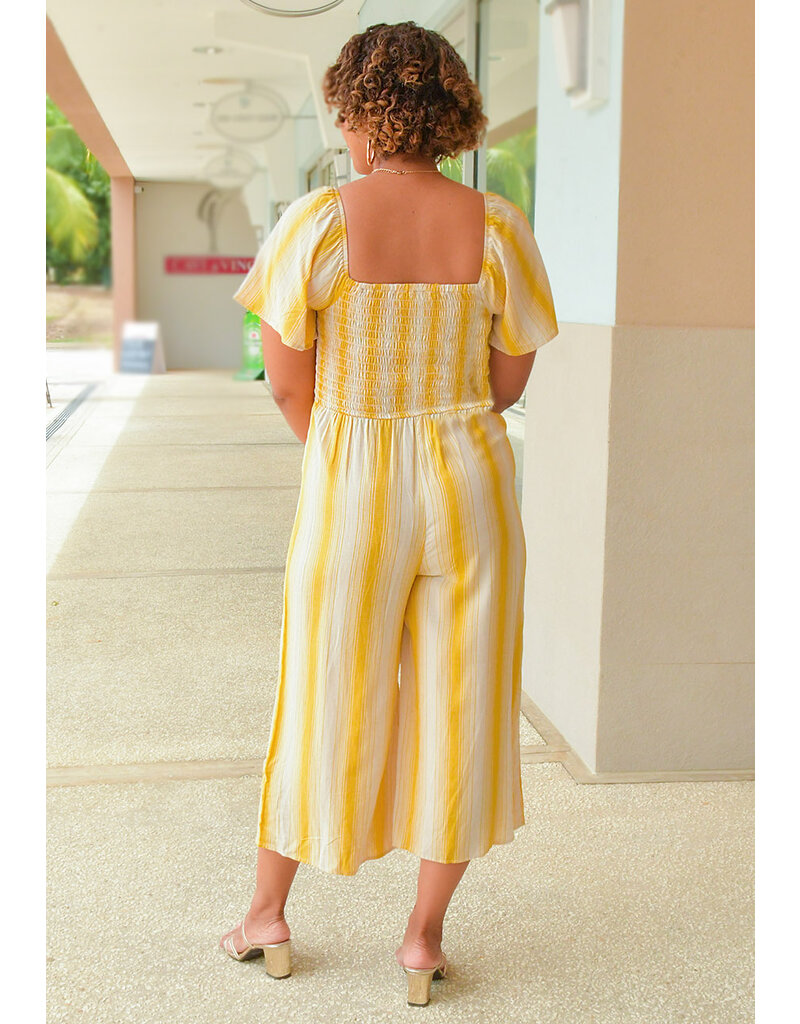 KIMIA- Stripe Print Jumper with Elastic Back
