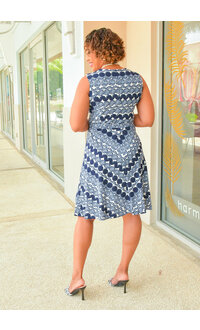 REIDEL- Circle Print Dress with Band