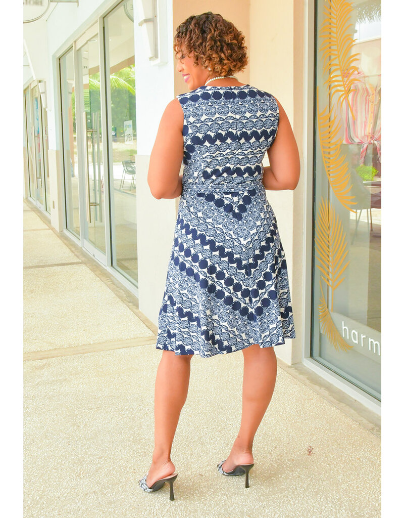REIDEL- Circle Print Dress with Band