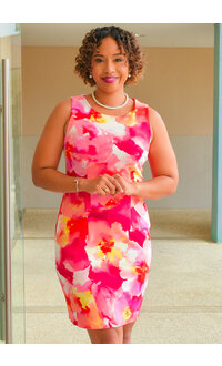 Sandra Darren RIVEN- Armhole Printed Round Dress