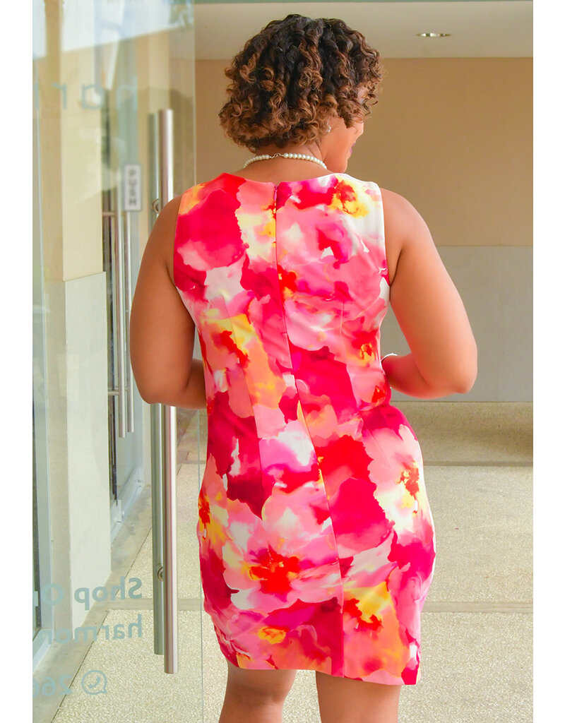 Sandra Darren RIVEN- Armhole Printed Round Dress