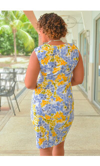 Shelby & Palmer RONIA- Floral Print Dress with Gathers