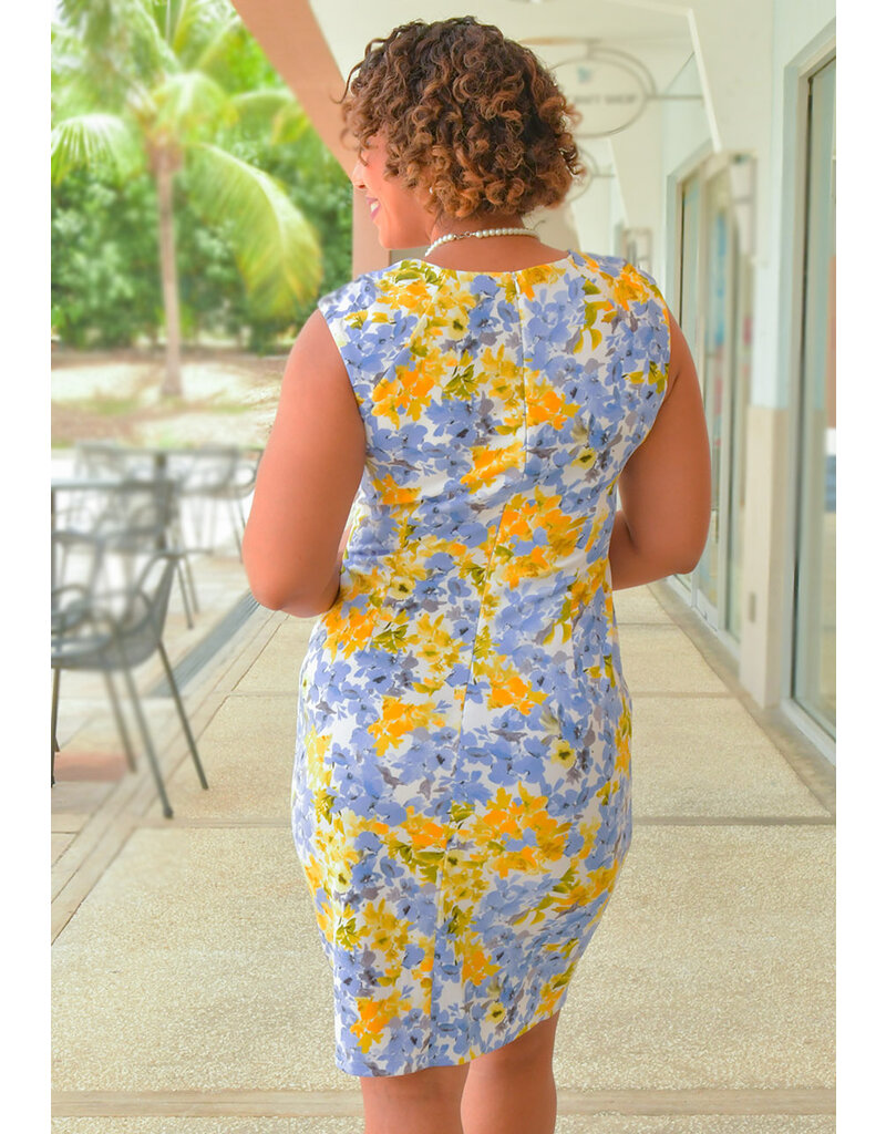 Shelby & Palmer RONIA- Floral Print Dress with Gathers