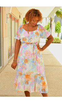 FIXX- Floral Off Shoulder Dress