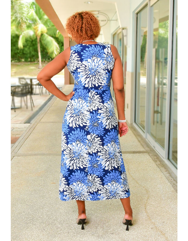 Signature IJAKE- Long Dress with Puff Print