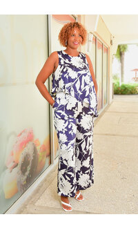 Julia Jordan SELIX- Floral Armhole Jumper with Pop-Over