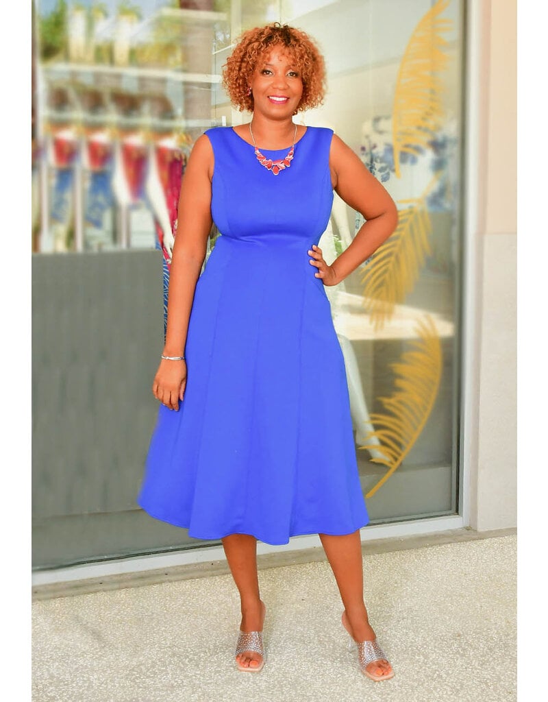 ULINK- Solid Armhole Dress with Pockets