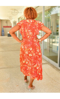 Maison Tara FRIYA- Floral Print Hi-Lo Dress