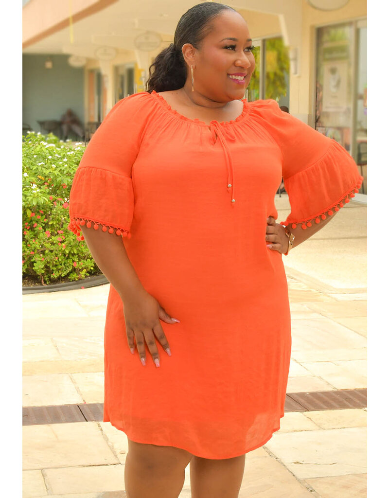 Bell sleeve dress plus size new arrivals