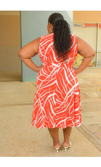 YAIR- Plus Size Armhole Dress with Belt