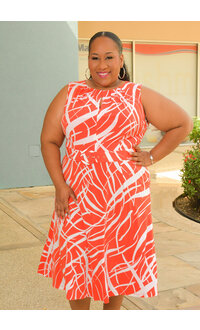 YAIR- Plus Size Armhole Dress with Belt