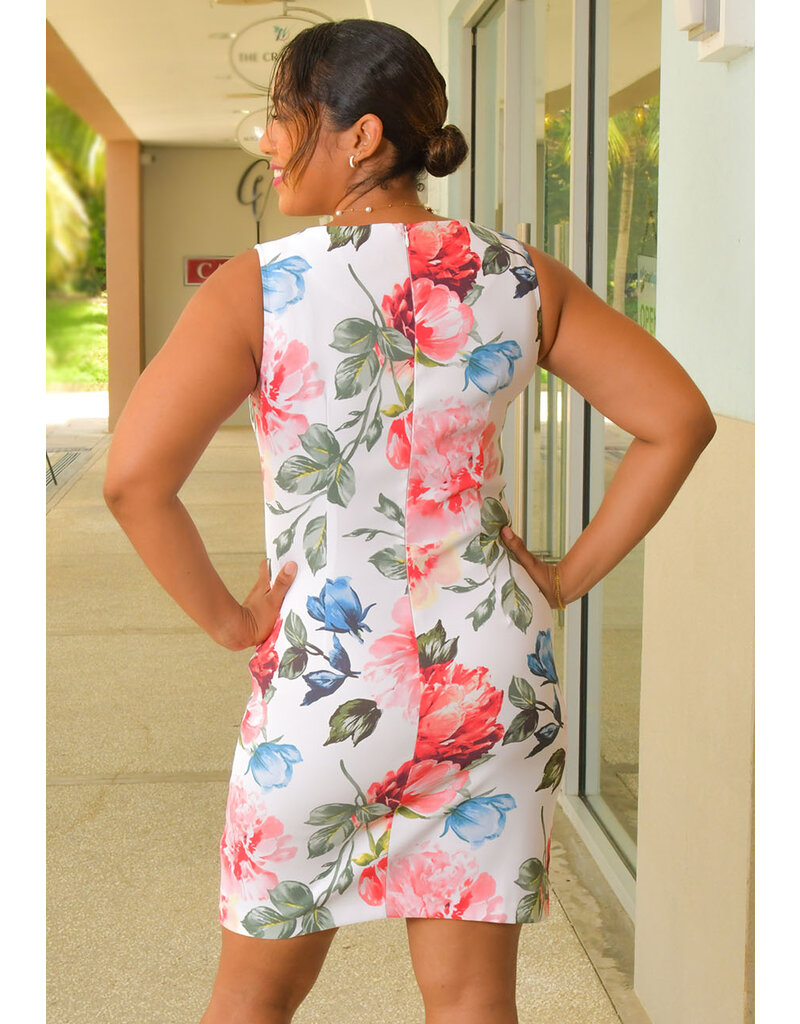 PENNY- Floral Print Broad Strap Dress