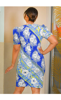 RYDER- Printed Dress With Gather Sleeves