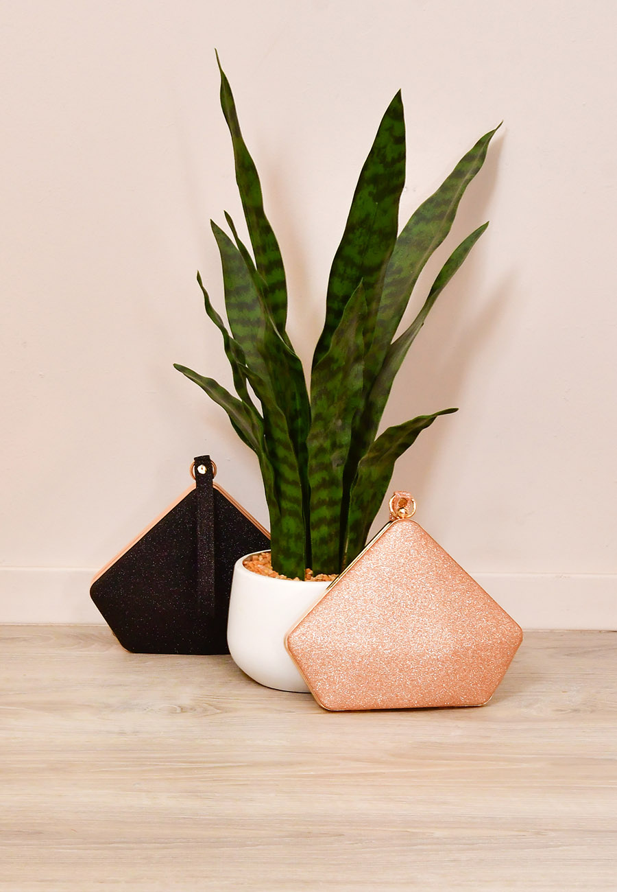 ADORE Bag-ADO triangle hard case w/glitter - Harmonygirl.com