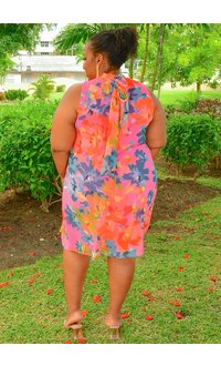 Signature FLAVIA- Plus Size Printed Overlay Dress