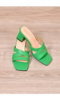 PENNE Slip On Chunky Heel Strappy Shoes