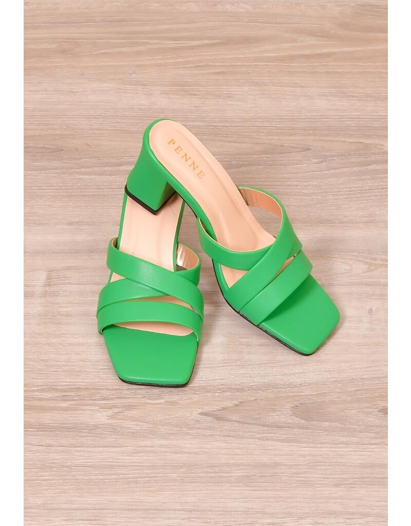 PENNE Slip On Chunky Heel Strappy Shoes