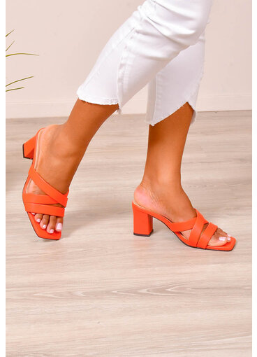 PENNE Slip On Chunky Heel Strappy Shoes