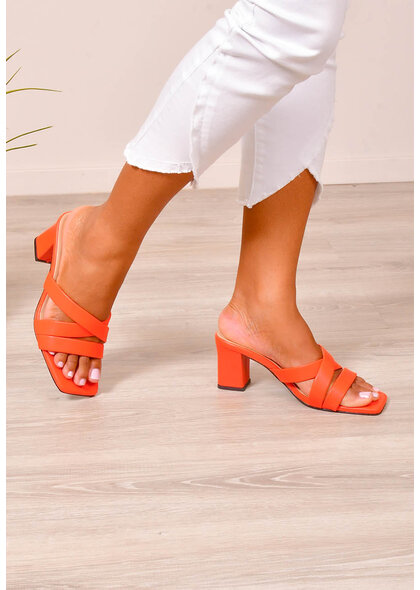 PENNE Slip On Chunky Heel Strappy Shoes