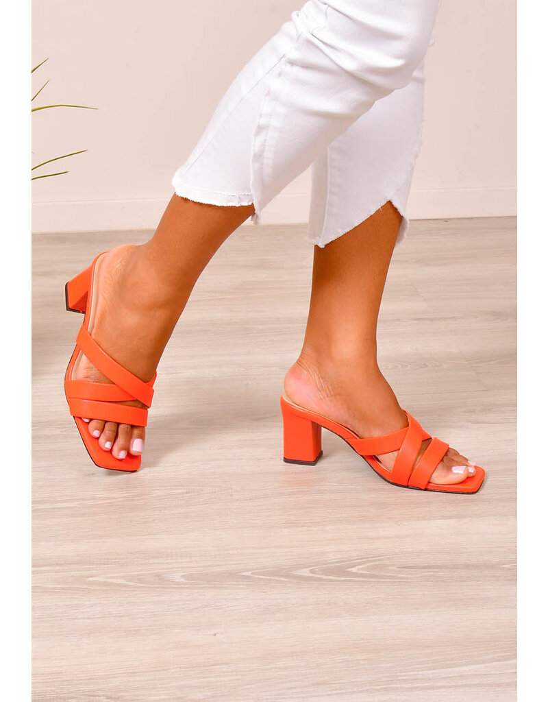 PENNE Slip On Chunky Heel Strappy Shoes