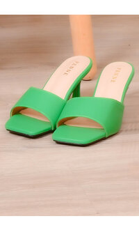 PENNE Slip On Square Tip Shoes with Heels