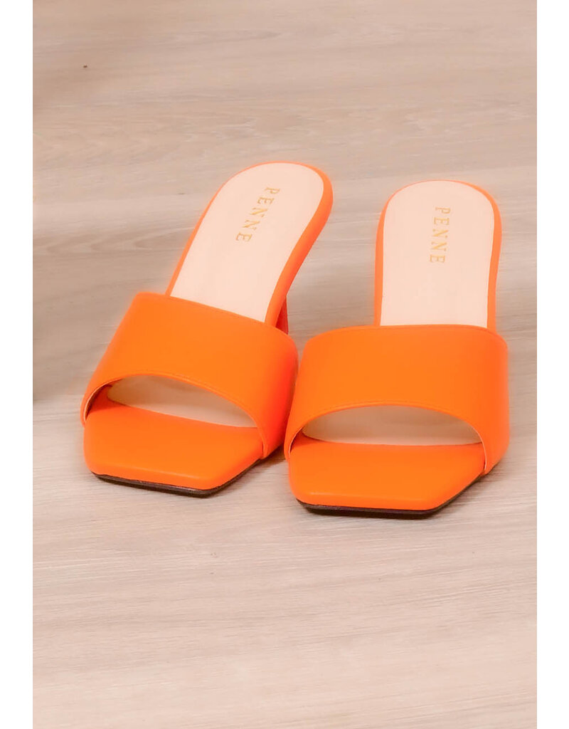 PENNE Slip On Square Tip Shoes with Heels