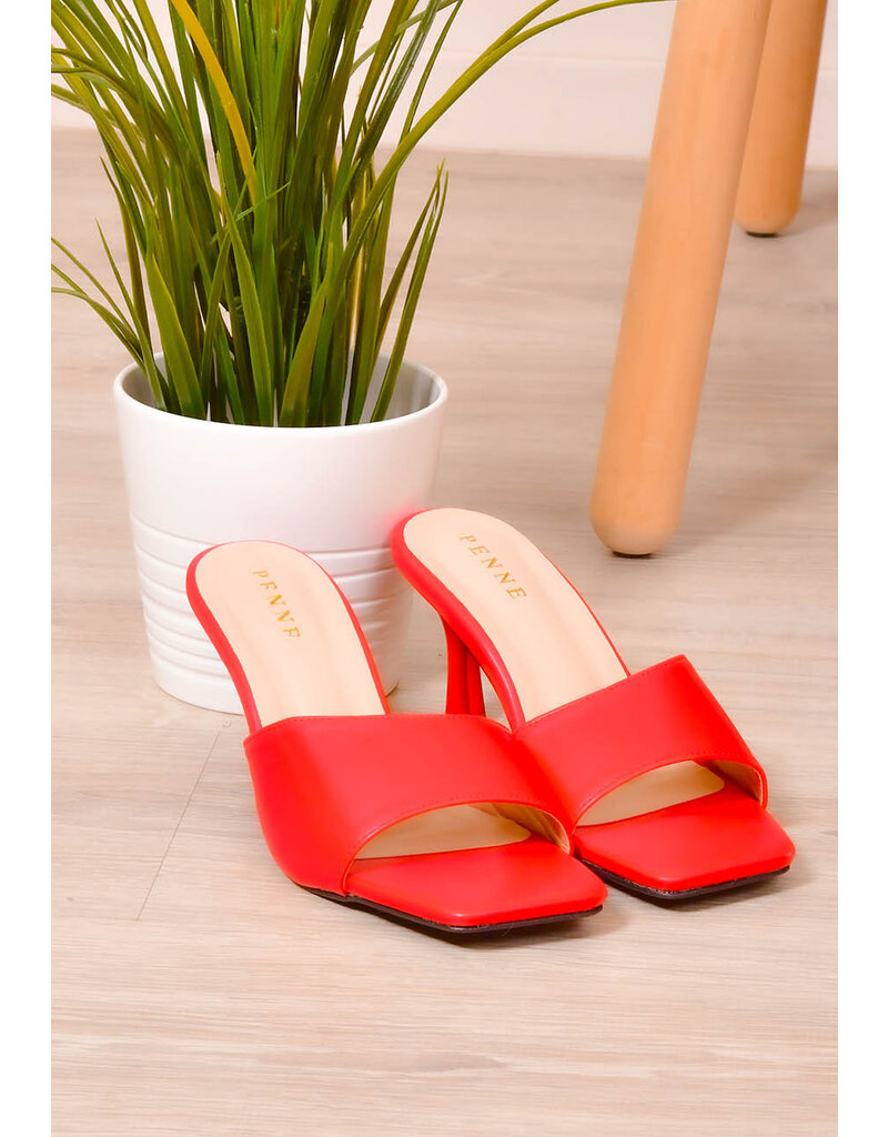 PENNE Slip On Square Tip Shoes with Heels