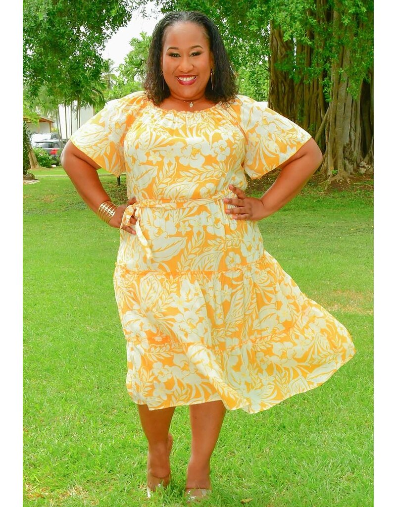 MLLE Gabrielle GERMO- Plus Size Printed Elastic Waist with Band