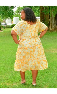 MLLE Gabrielle GERMO- Plus Size Printed Elastic Waist with Band