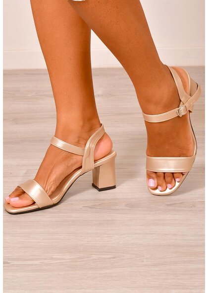 PENNE PU Leather Chunky Heel Shoes