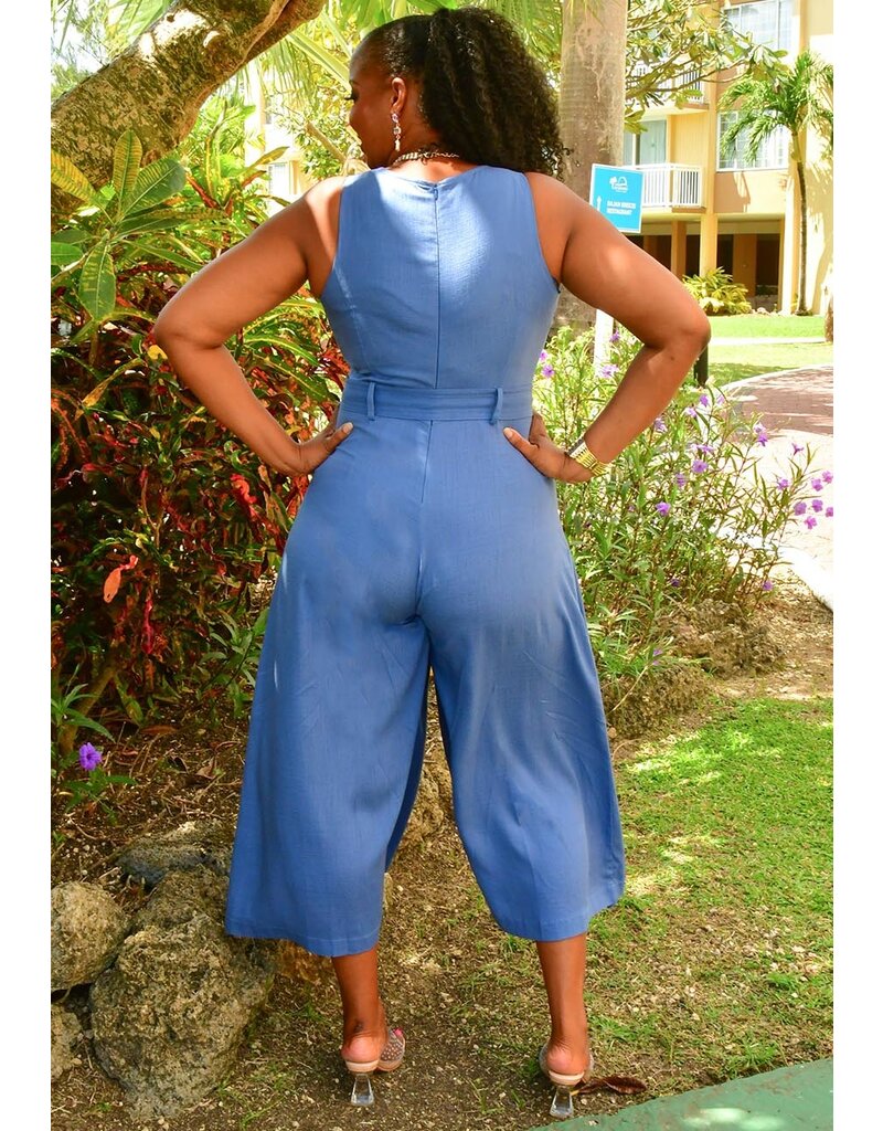 Maison Tara NAJAN-  Solid Square Neck Jumper with Belt