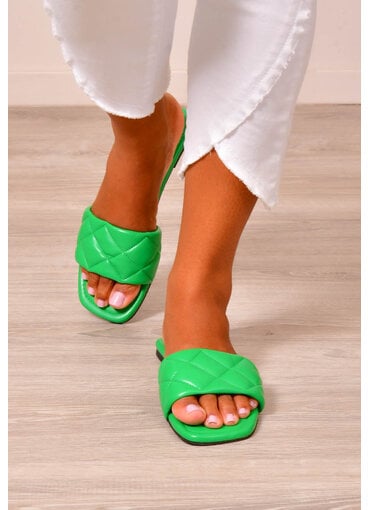 PENNE Quilted Slippers with Diamond Pattern