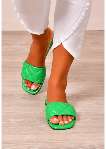 PENNE Quilted Slippers with Diamond Pattern