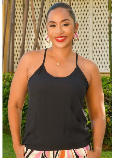 RYOCCO VEERIO- Solid V Neck Top with Thin Strap