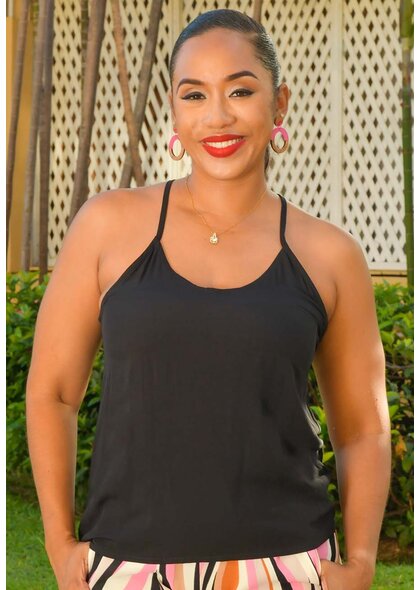 RYOCCO VEERIO- Solid V Neck Top with Thin Strap