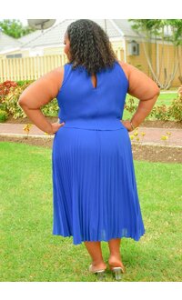 Maison Tara RIMJI- Plus Size Steam Pleat Pop Over Dress
