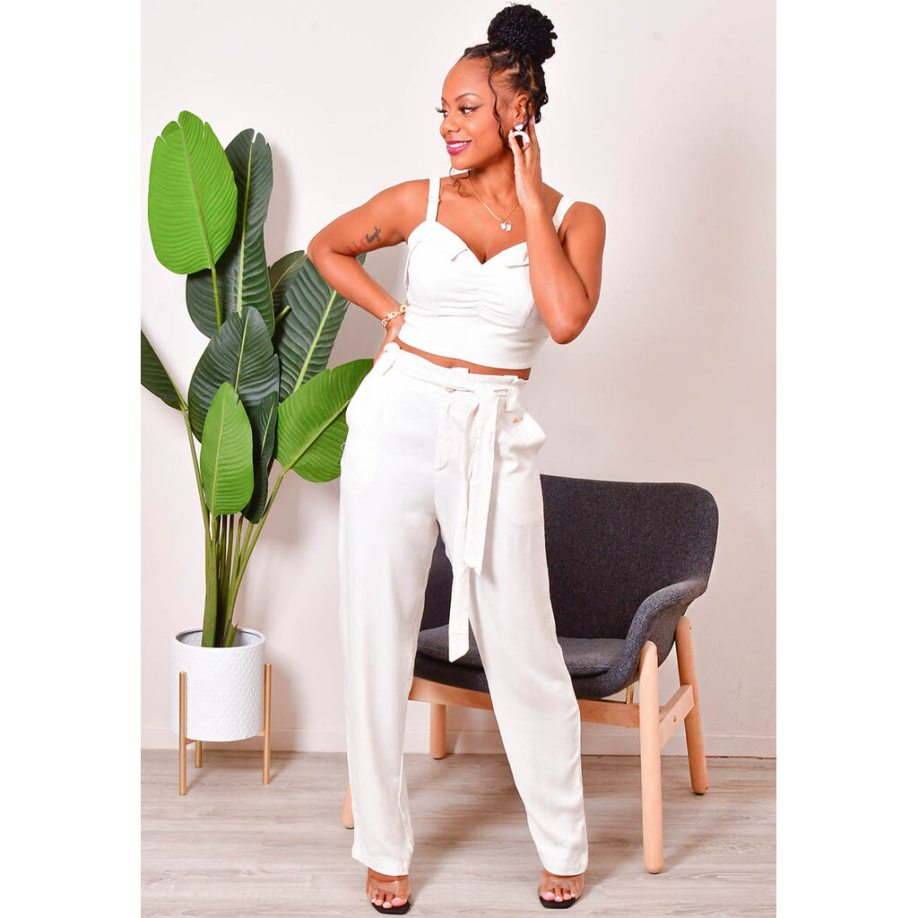 KEAM- Spaghetti Straps 2 Piece Pants Suit