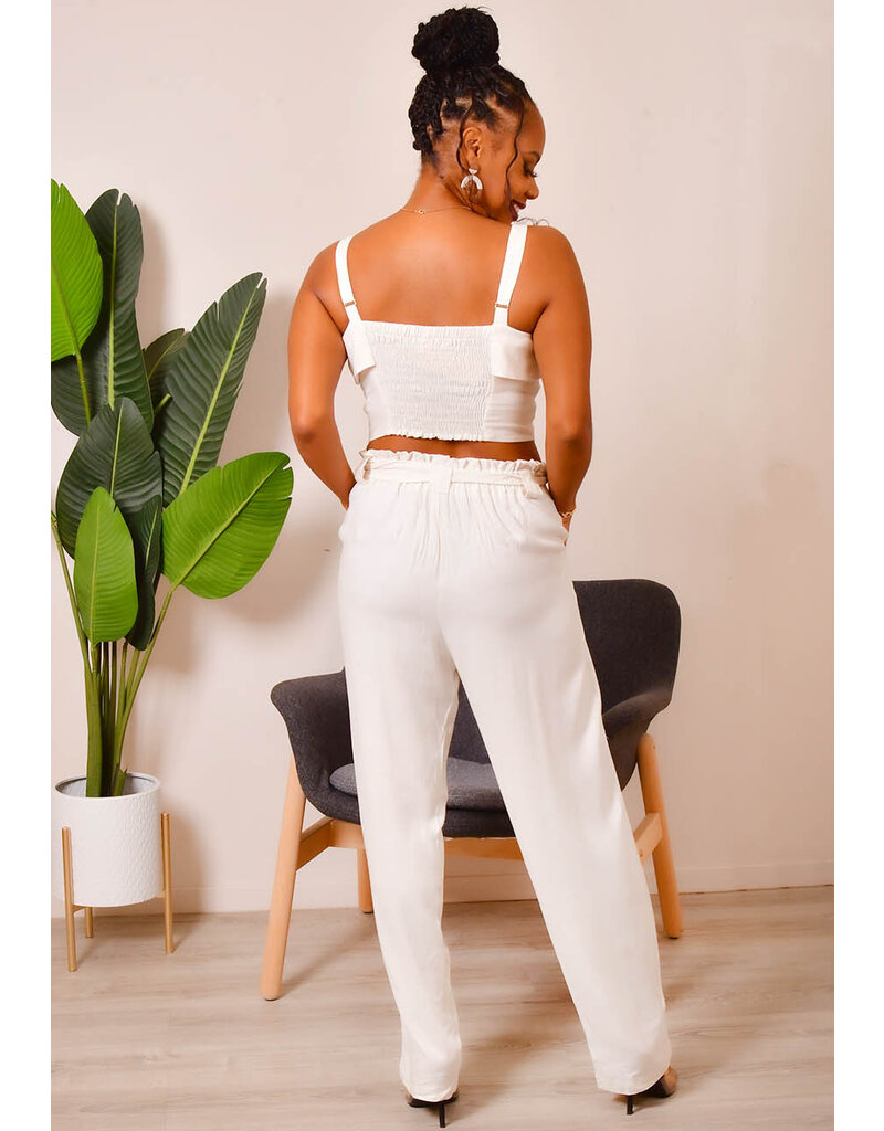 BLESS ME KEAM- Spaghetti Straps 2 Piece Pants Suit