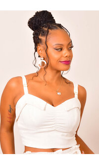 BLESS ME KEAM- Spaghetti Straps 2 Piece Pants Suit