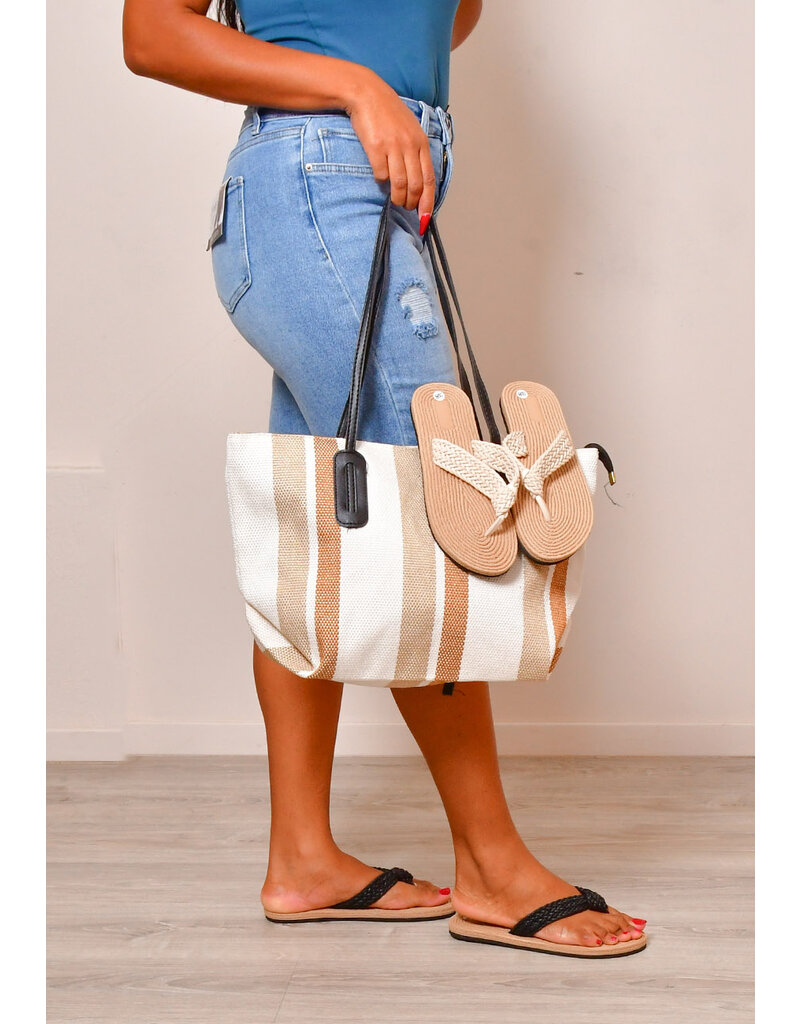 ADORE Woven Flip Flops